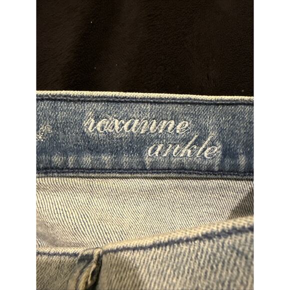 7 For All Mankind-Wmns Roxanne Ankle Jeans-Lt Wash-SideStripe Frayed Hems-size25 - Picture 14 of 16